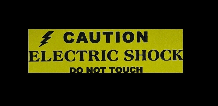 CAUTION ELECTRIC SHOCK/ DO NOT TOUCH sign