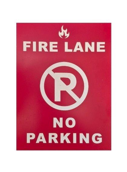 FIRE LANE/NO PARKING sign