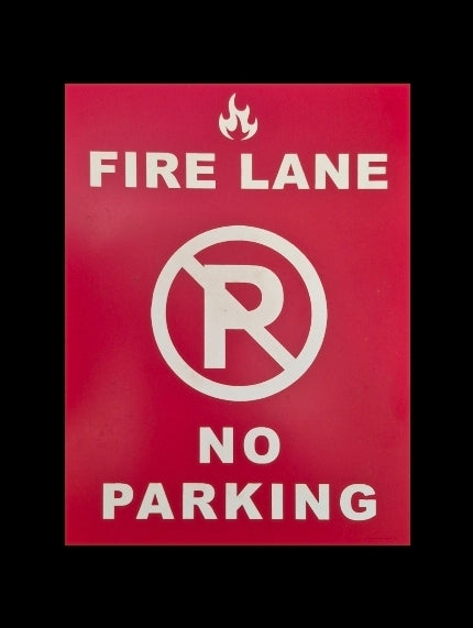 FIRE LANE/NO PARKING sign