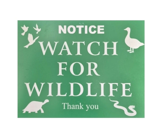 WATCH FOR WILDLIFE sign