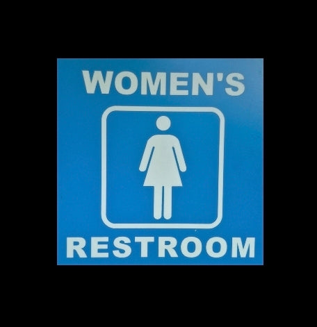 WOMEN'S RESTROOM sign