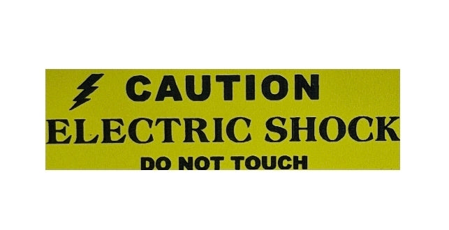CAUTION ELECTRIC SHOCK/ DO NOT TOUCH  sign