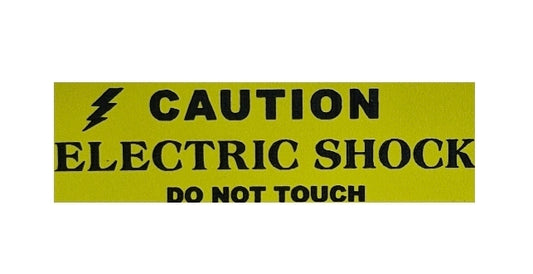 CAUTION ELECTRIC SHOCK/ DO NOT TOUCH  sign